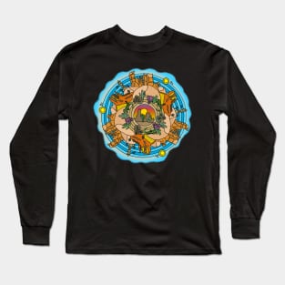 Desert Southwest Themed Mandala Long Sleeve T-Shirt